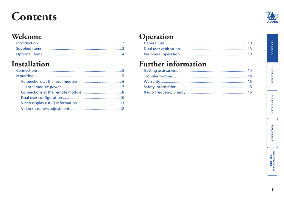 Adder Technology X50 User Manual | Page 2 / 18
