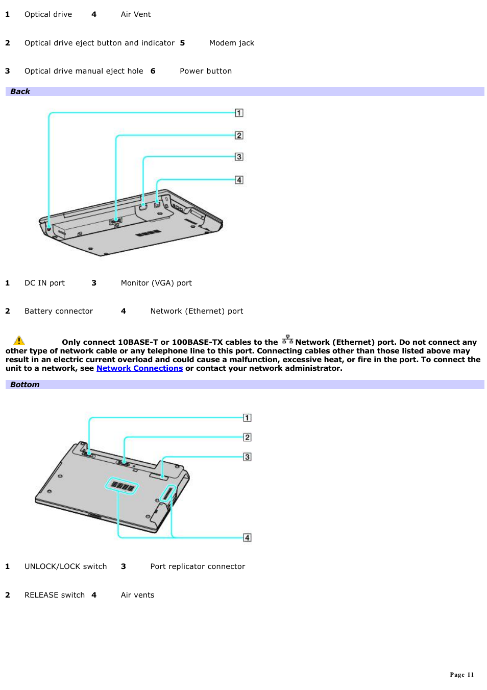 Sony VGN-B100P User Manual | Page 11 / 205