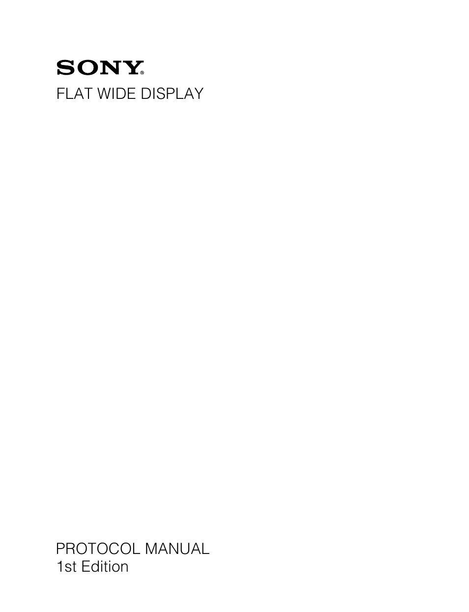 Sony FWD-32LX1 User Manual | 24 pages
