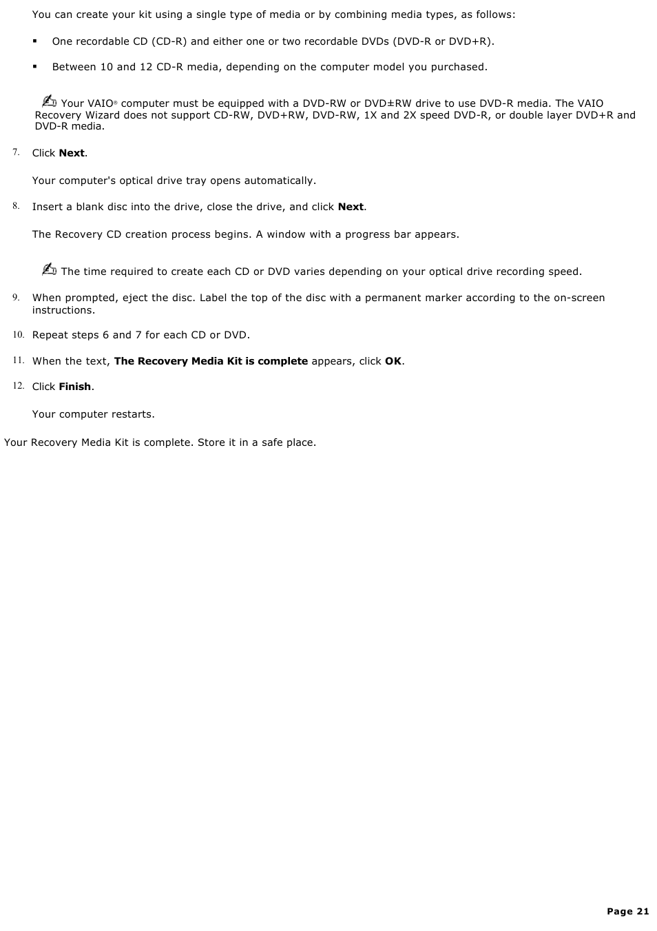 Sony VGN-T340P User Manual | Page 21 / 49