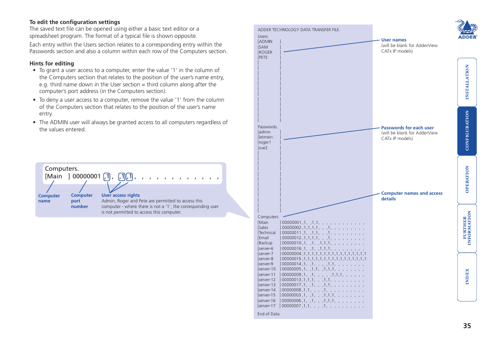 Adder Technology AdderView CATx EPS-S8 User Manual | Page 36 / 115