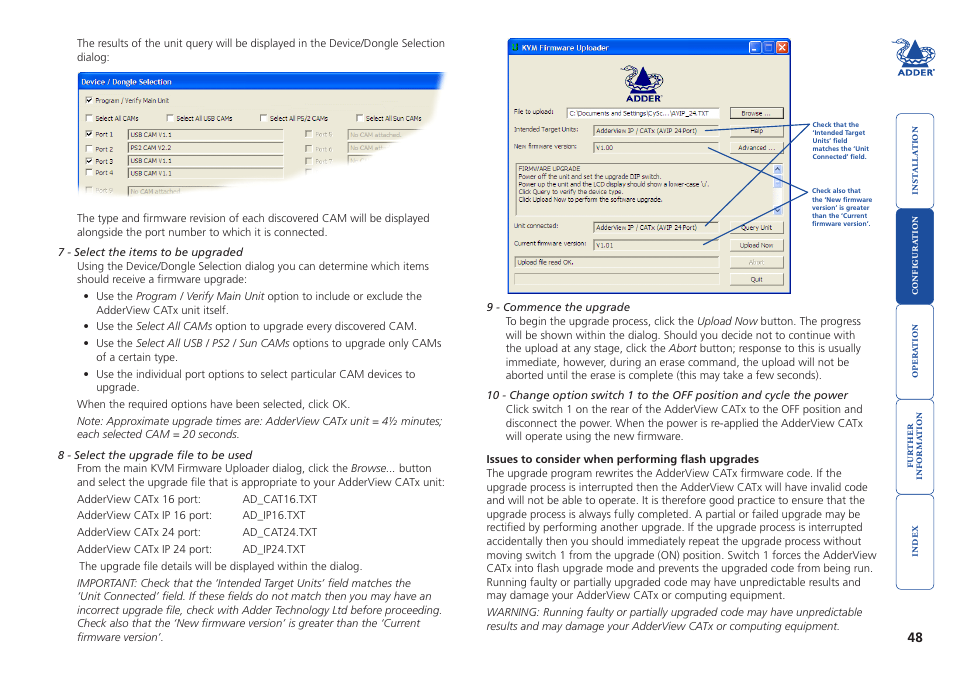 Adder Technology AdderView CATx EPS-S8 User Manual | Page 49 / 115