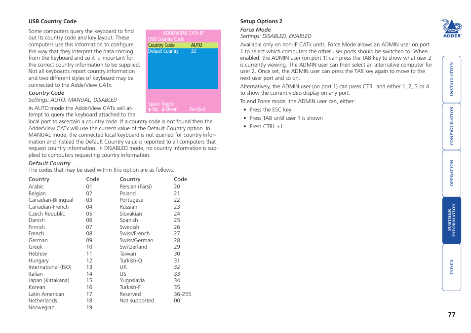 Adder Technology AdderView CATx EPS-S8 User Manual | Page 78 / 115