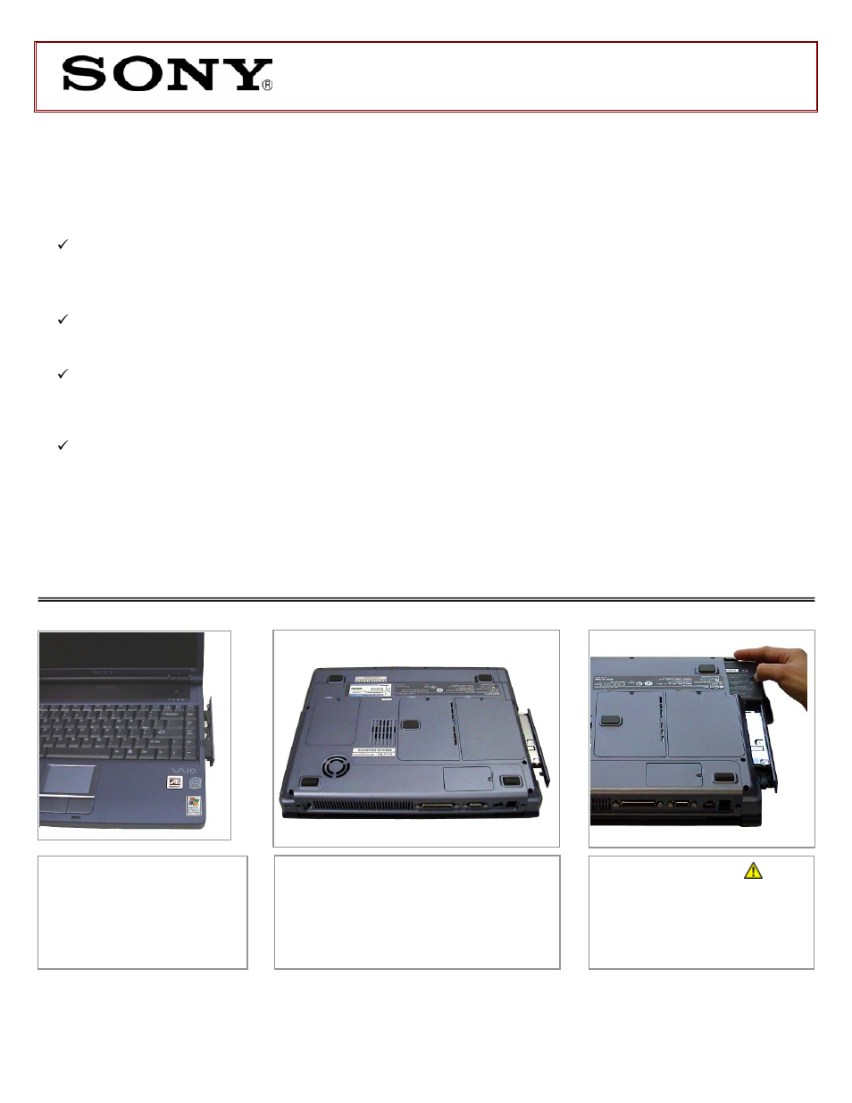 Sony PCG-FRV31 User Manual | 2 pages