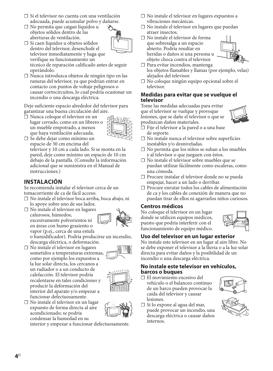 Instalación | Sony KDL-40EX621 User Manual | Page 16 / 20