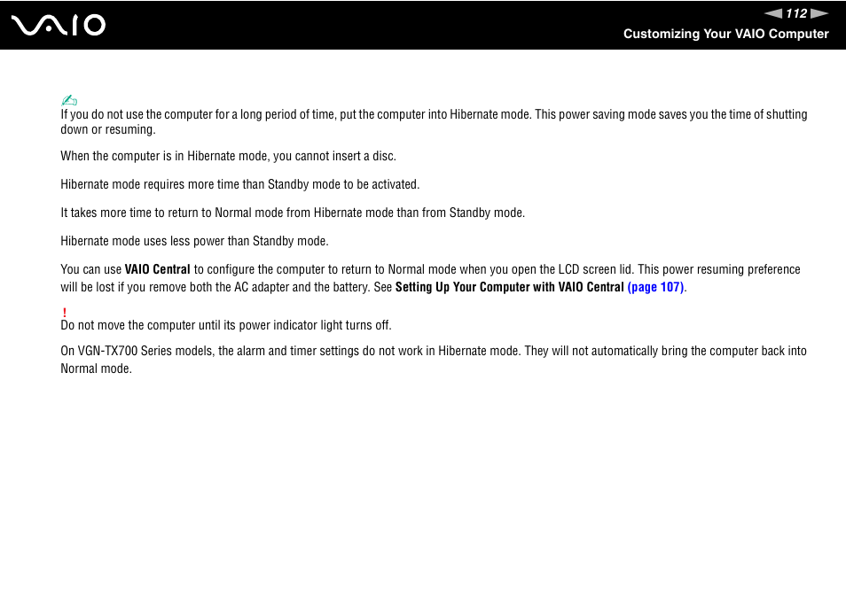 Sony VGN-TX750P User Manual | Page 112 / 195