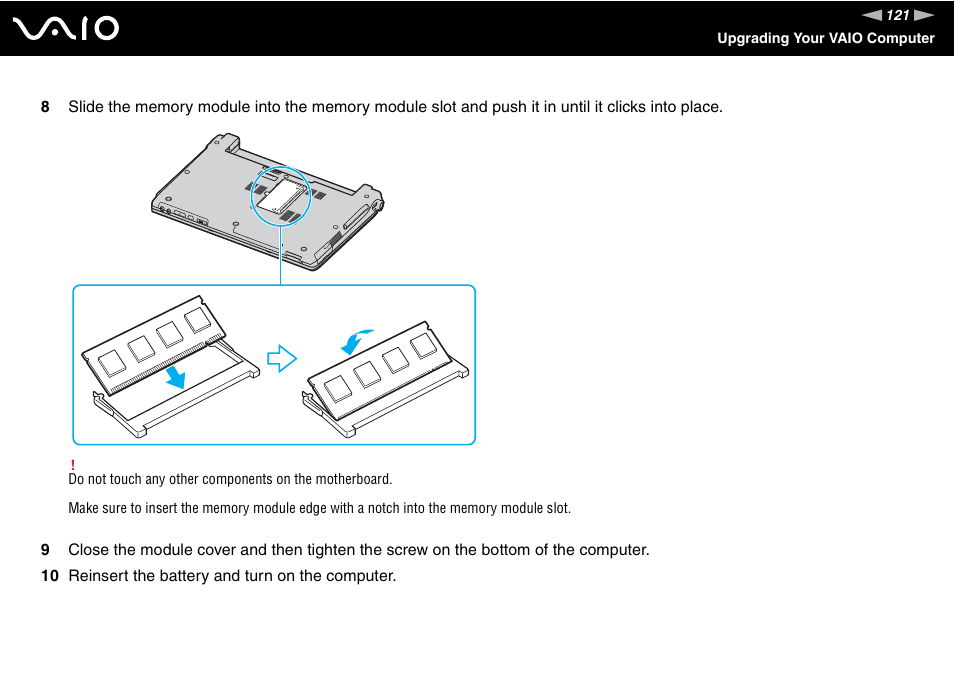 Sony VGN-TX750P User Manual | Page 121 / 195