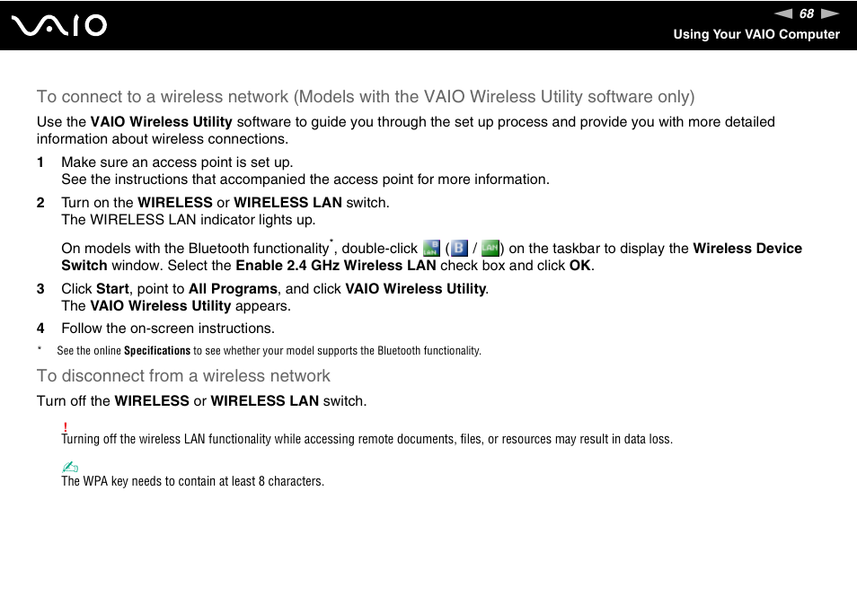 Sony VGN-TX750P User Manual | Page 68 / 195