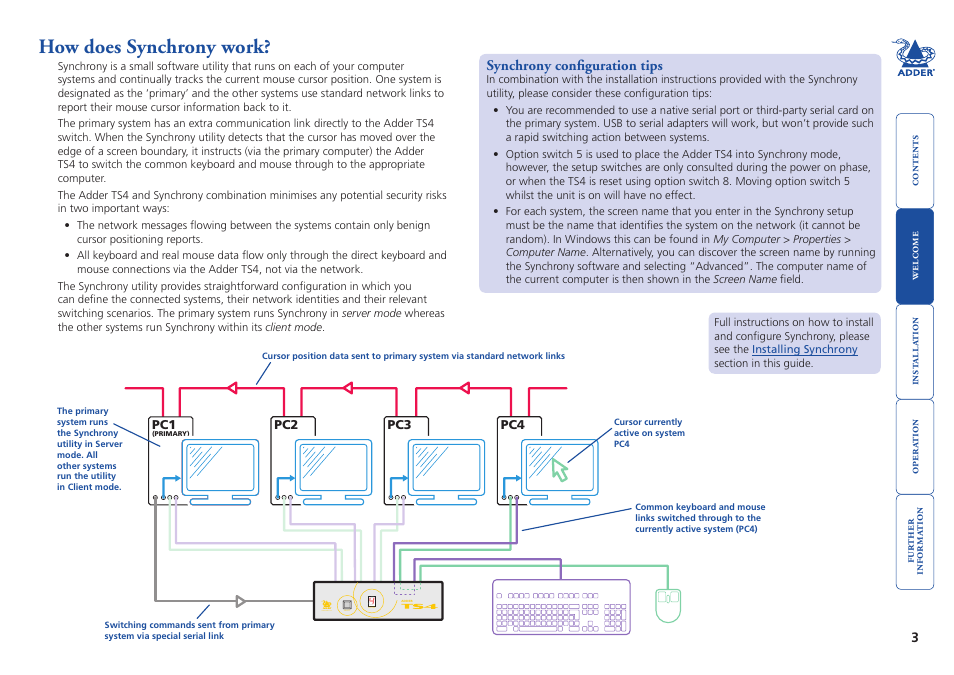 How does synchrony work, Synchrony configuration tips, How.does.synchrony.work | Synchrony.configuration.tips, Further details | Adder Technology Adder TS4 User Manual | Page 4 / 22