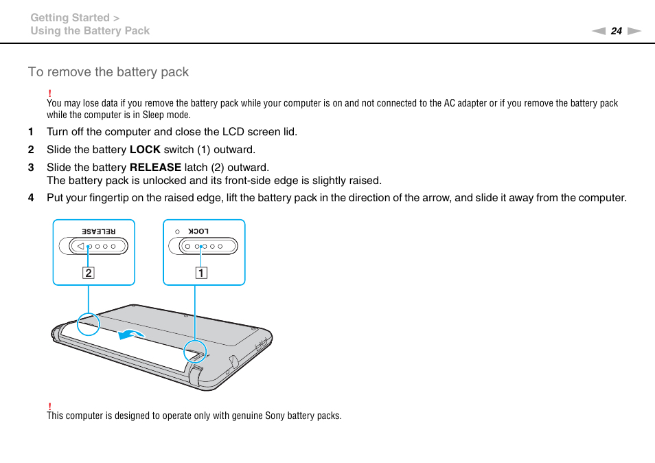Sony VPCW121AX User Manual | Page 24 / 128