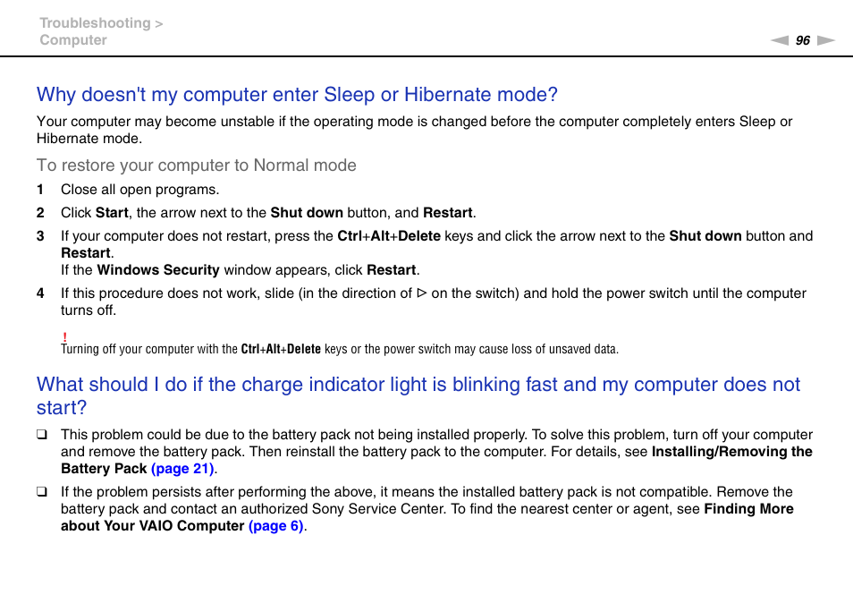 Sony VPCW121AX User Manual | Page 96 / 128