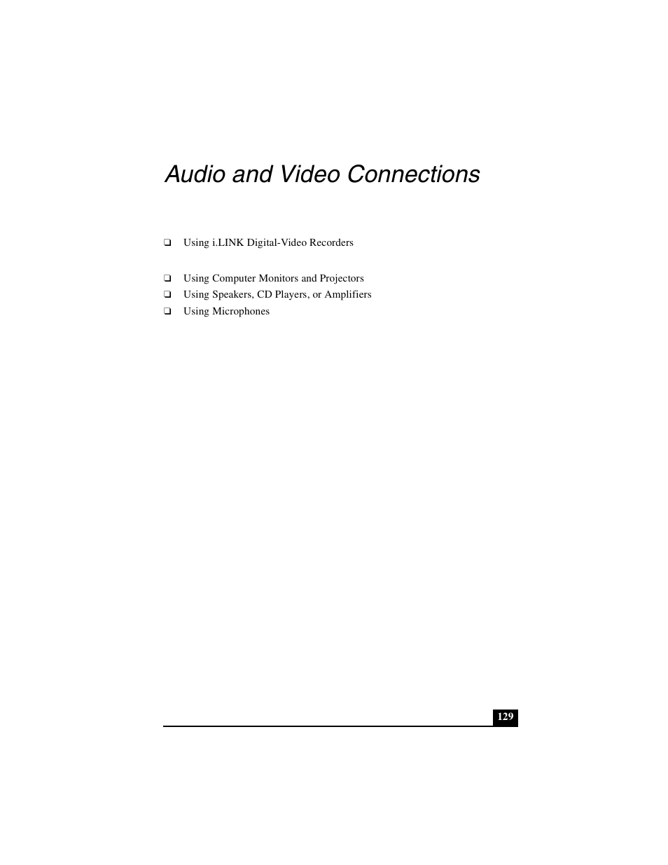 Audio and video connections | Sony PCG-GRX690P User Manual | Page 129 / 222