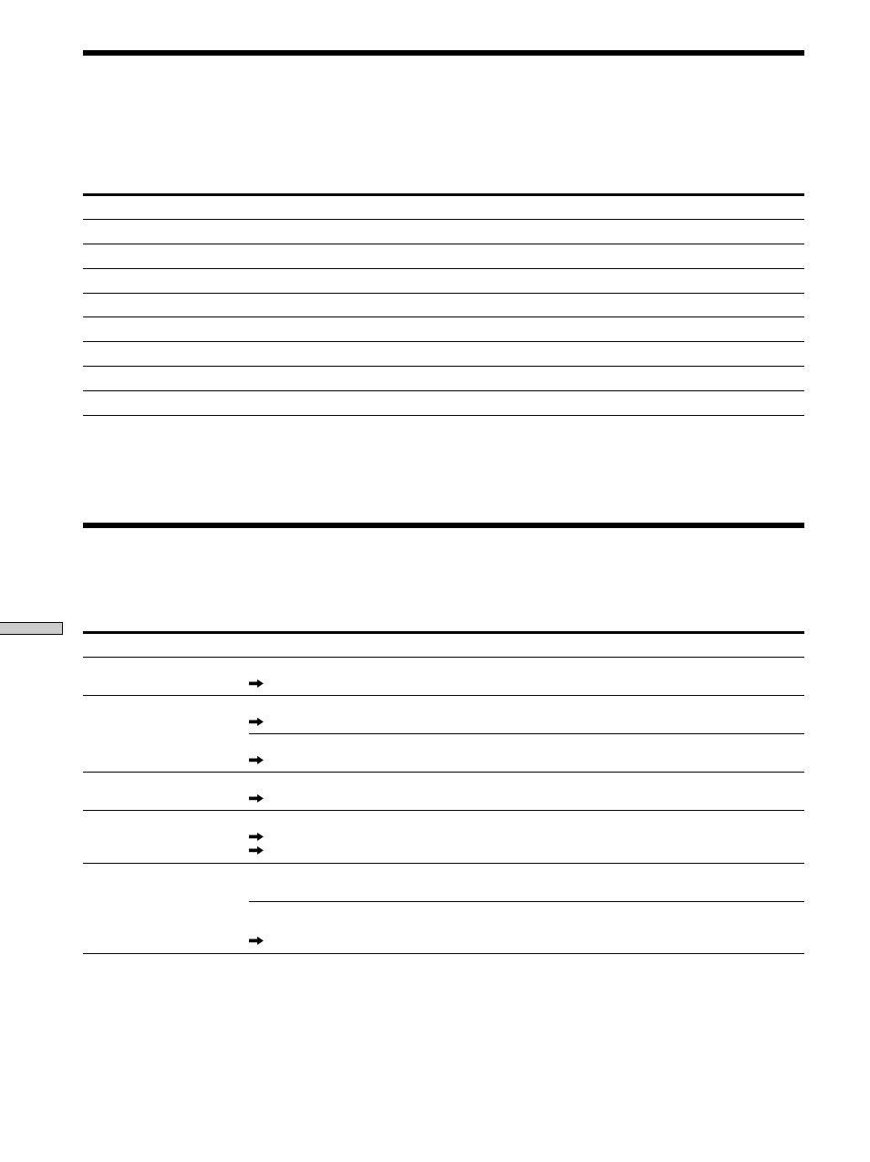 Setup menu table, Self-diagnosis function | Sony MDS-S40 User Manual | Page 44 / 48