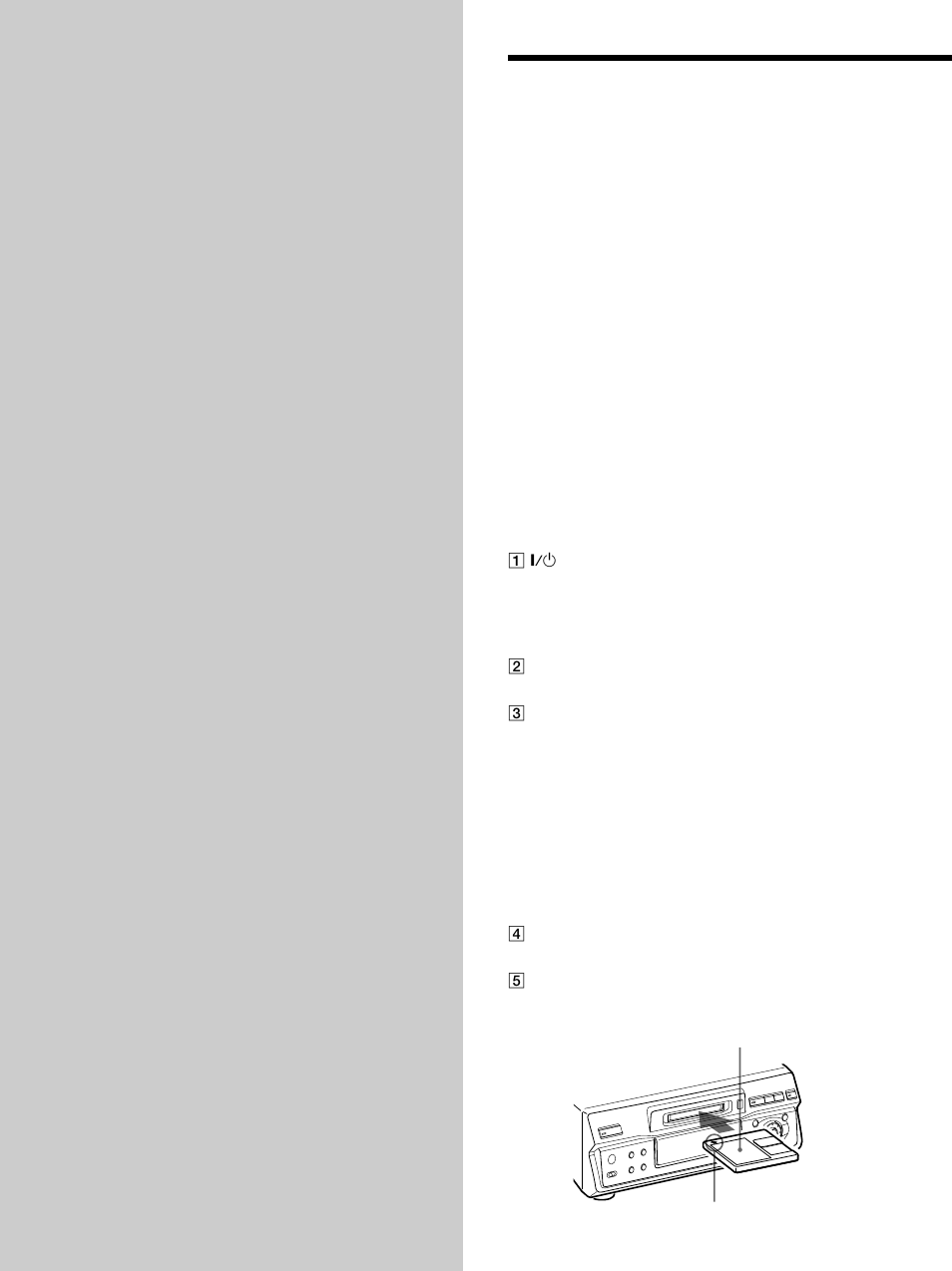 Location and function of parts, Front panel parts description | Sony MDS-S40 User Manual | Page 8 / 48