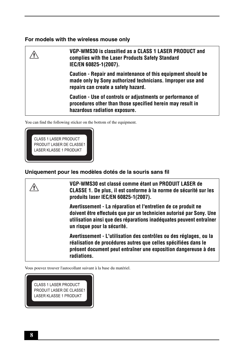 Sony VPCJ114FX User Manual | Page 8 / 20