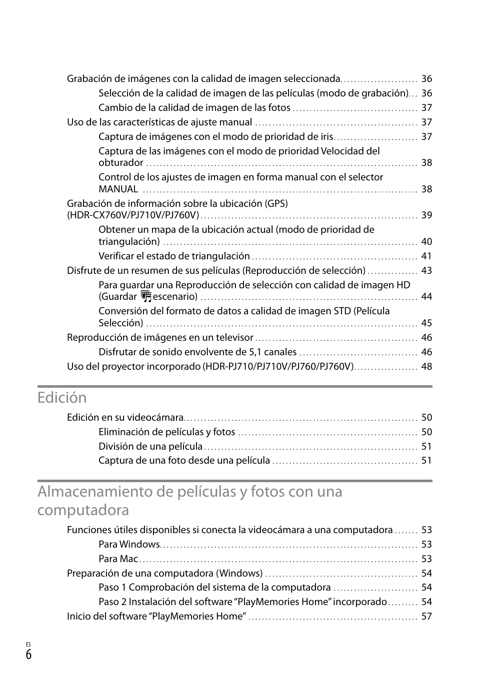 Edición | Sony HDR-PJ710V User Manual | Page 100 / 191