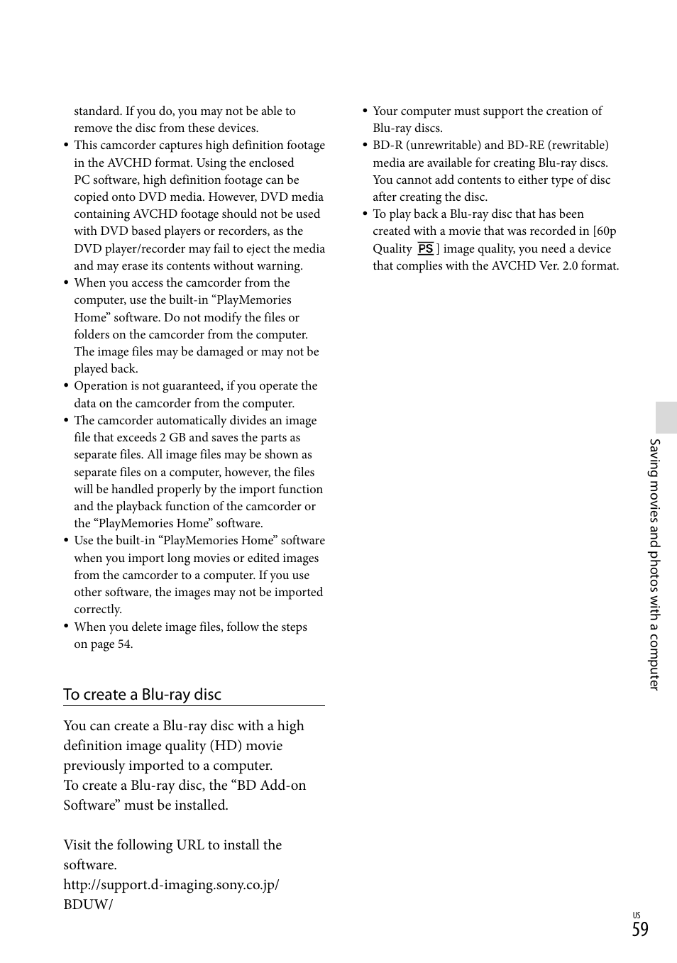 Sony HDR-PJ710V User Manual | Page 59 / 191