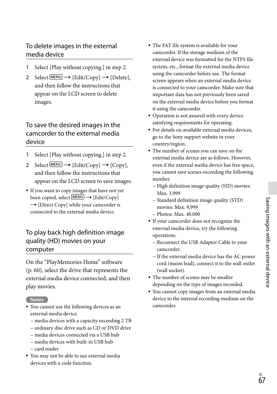 Sony HDR-PJ710V User Manual | Page 67 / 191