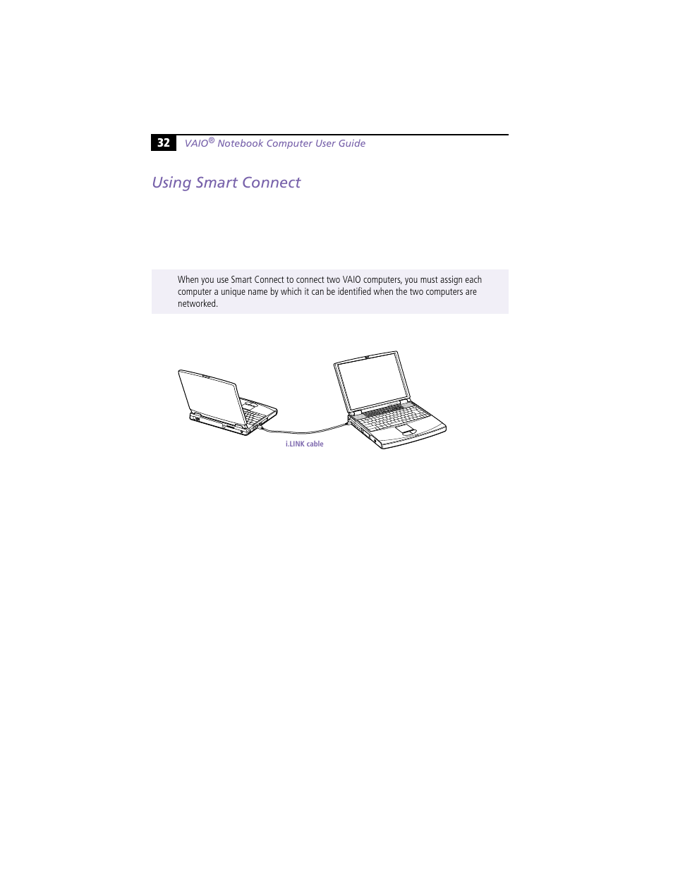 Using smart connect | Sony PCG-F390 User Manual | Page 42 / 97