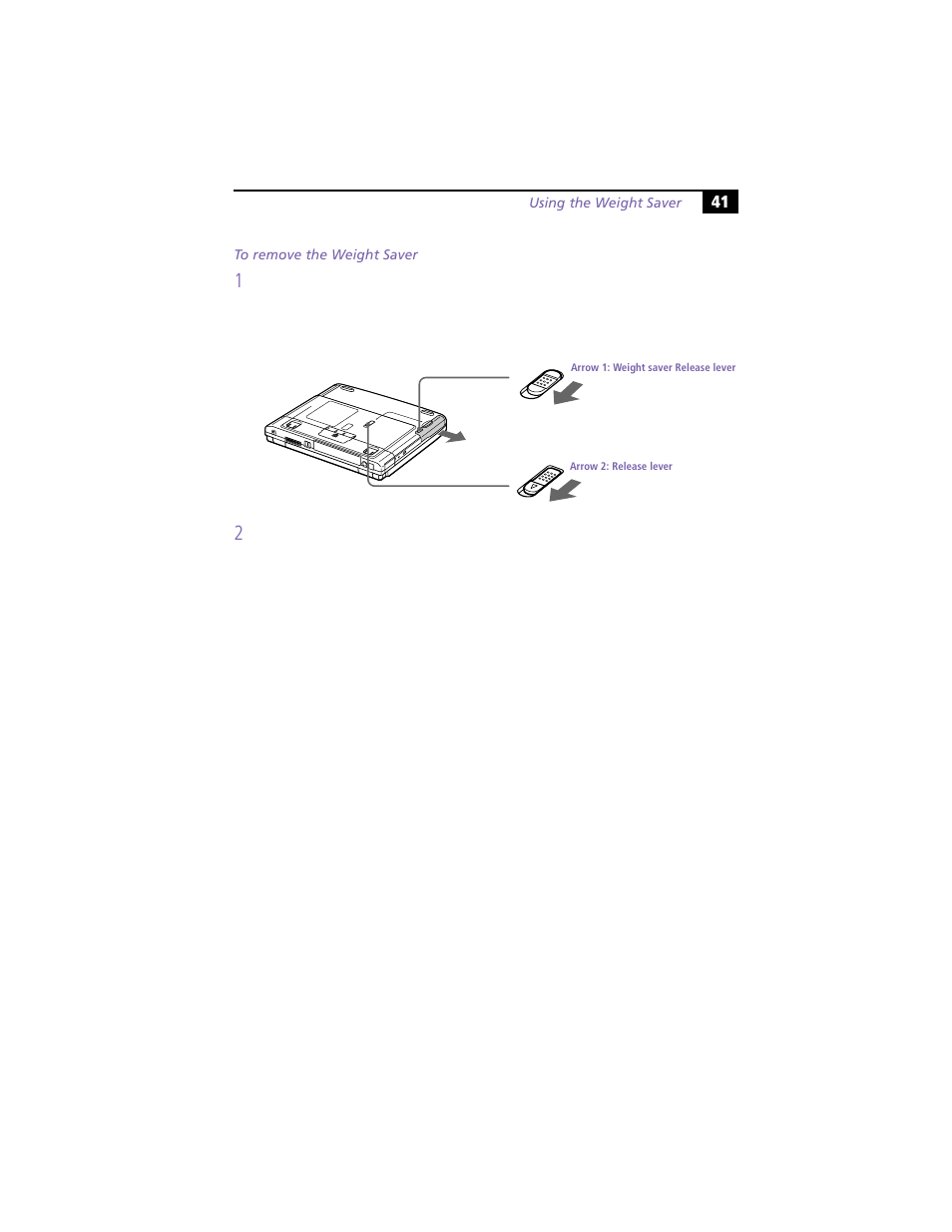 To remove the weight saver | Sony PCG-F390 User Manual | Page 51 / 97