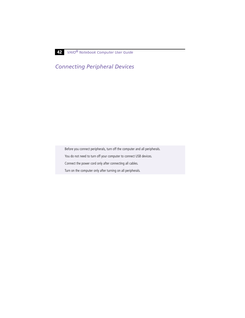 Connecting peripheral devices | Sony PCG-F390 User Manual | Page 52 / 97