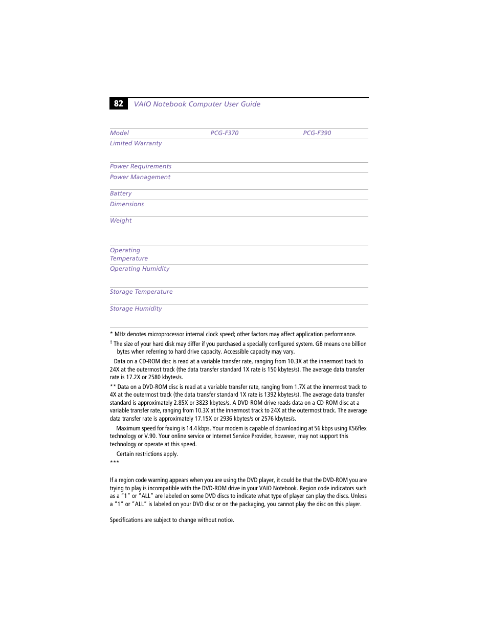 Sony PCG-F390 User Manual | Page 92 / 97