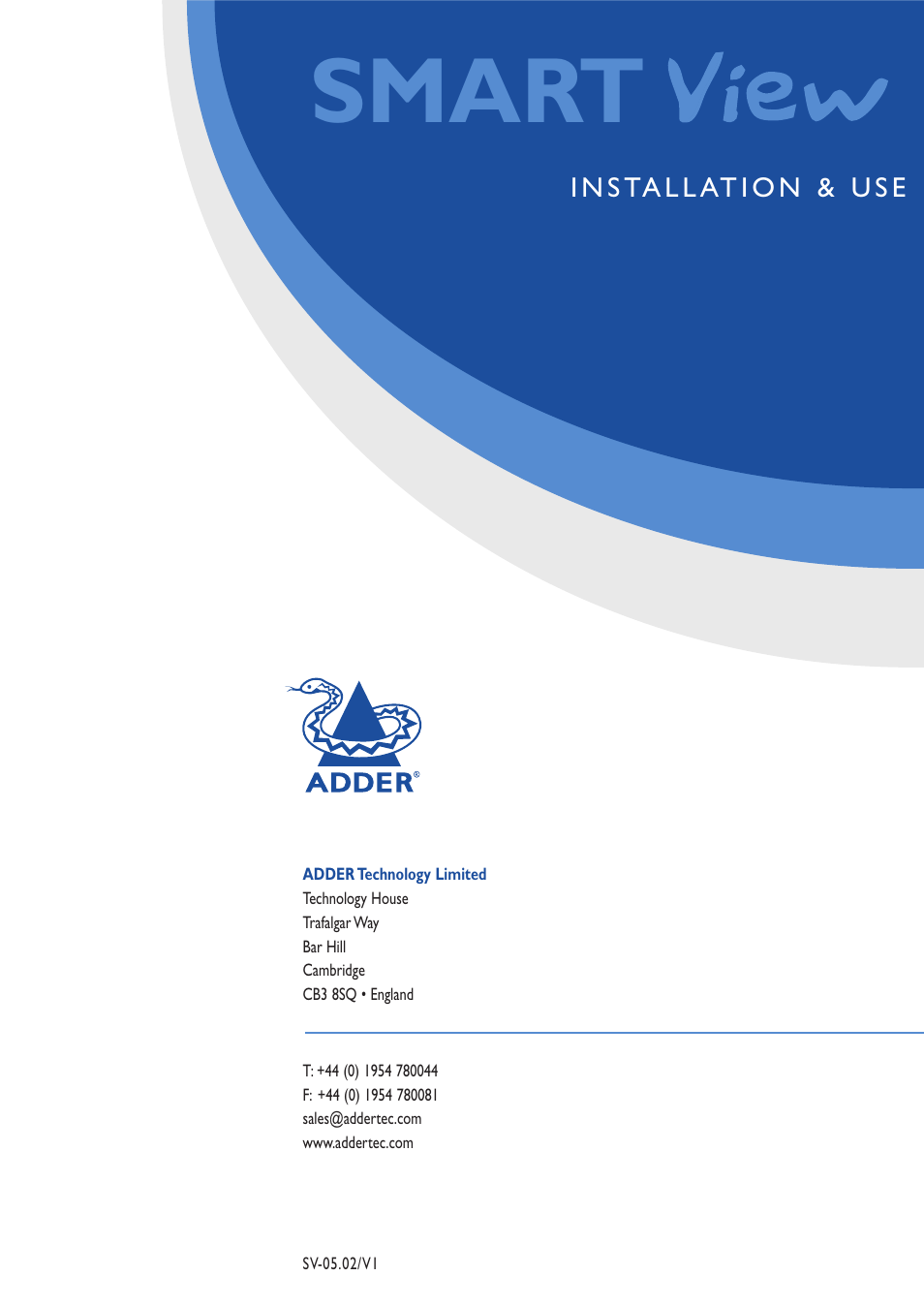 Vviie ew w, Smart | Adder Technology SV4 User Manual | Page 34 / 34
