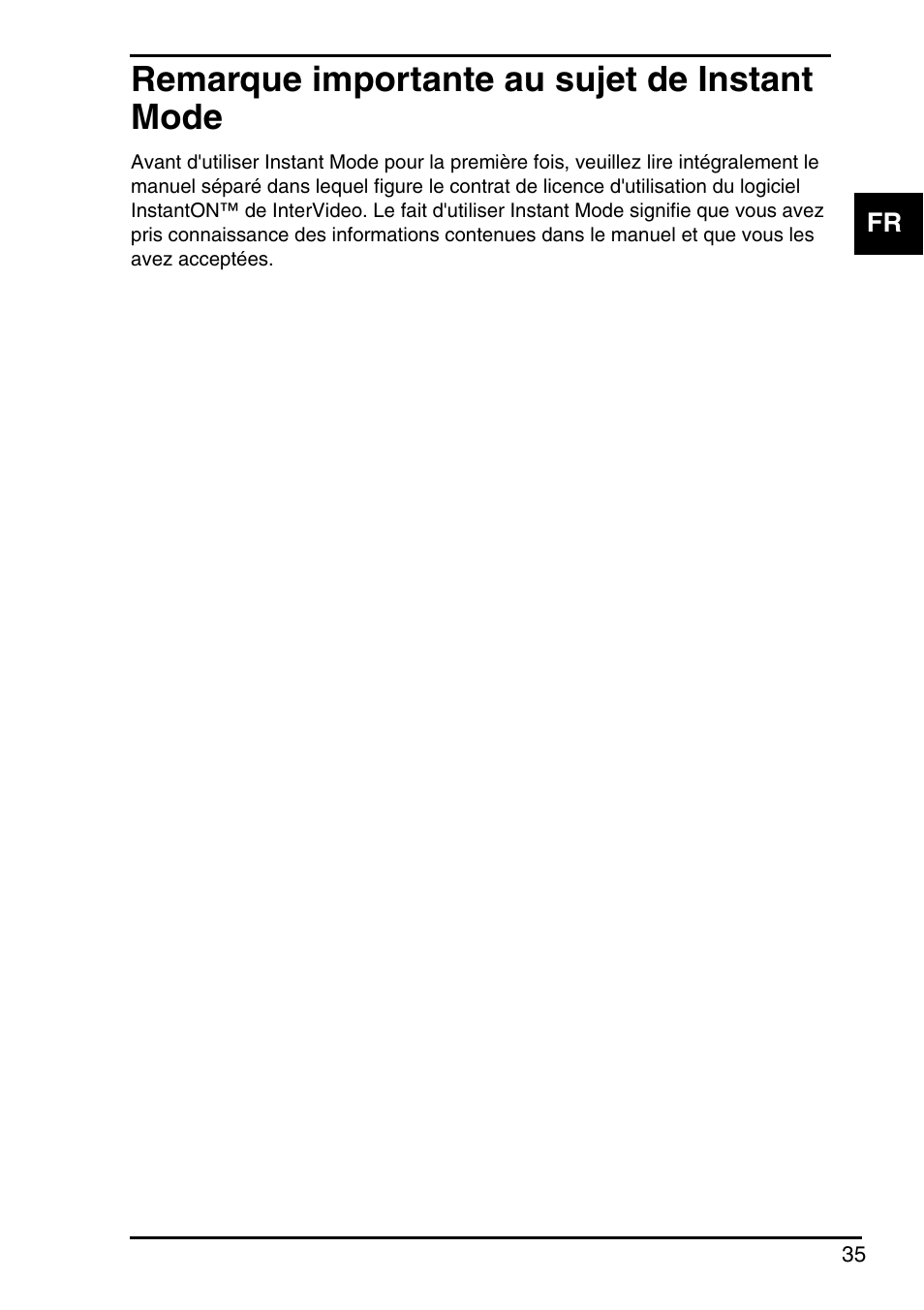 Remarque importante au sujet de instant mode | Sony VGN-CR203E User Manual | Page 37 / 68