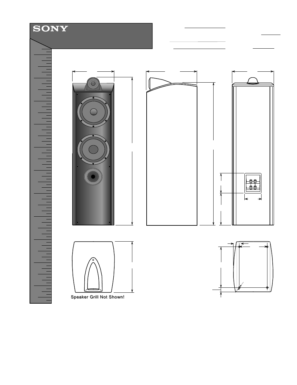 Sony SS-X70ED User Manual | 1 page