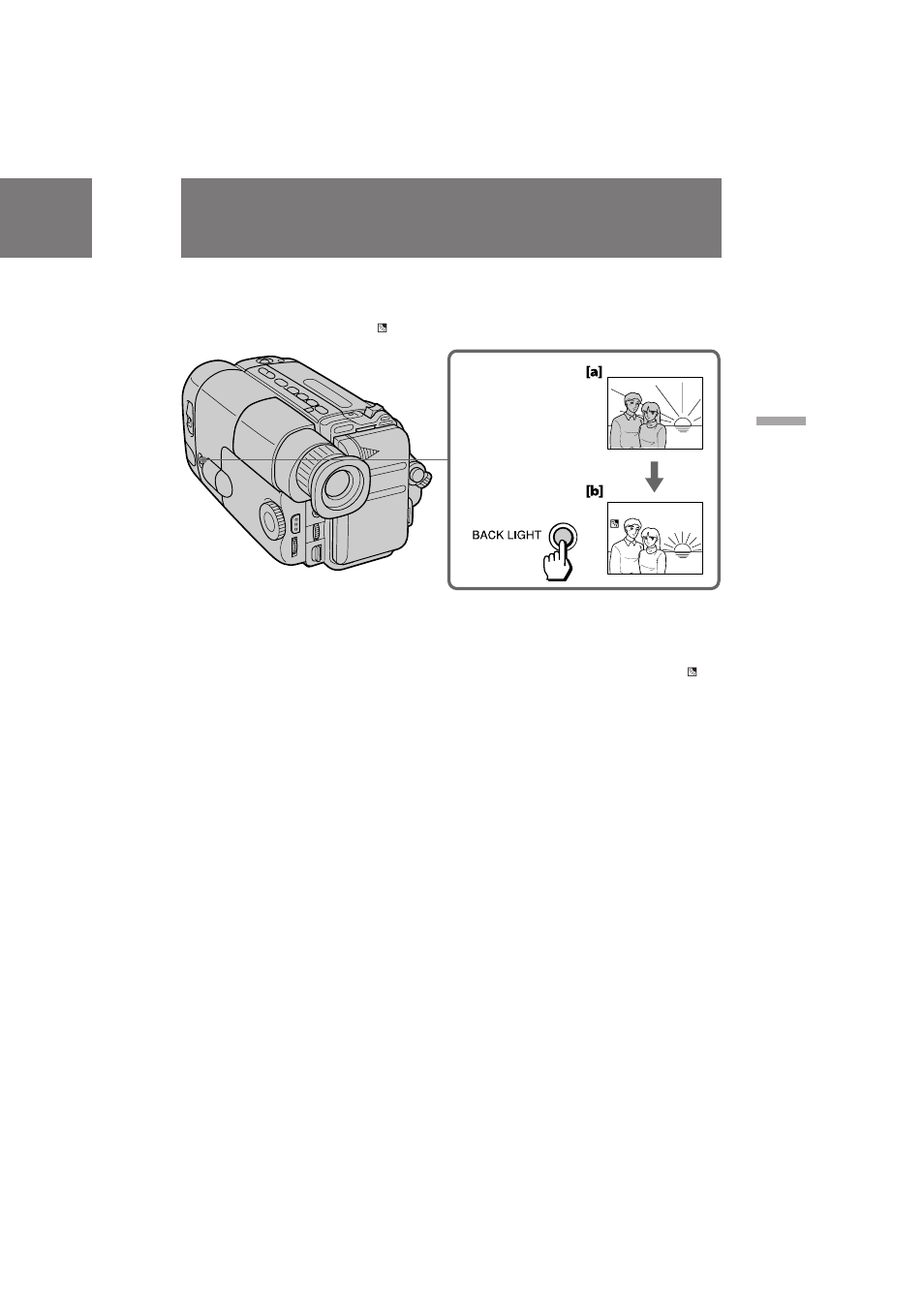 Shooting with backlighting | Sony CCD-TRV211 User Manual | Page 23 / 56