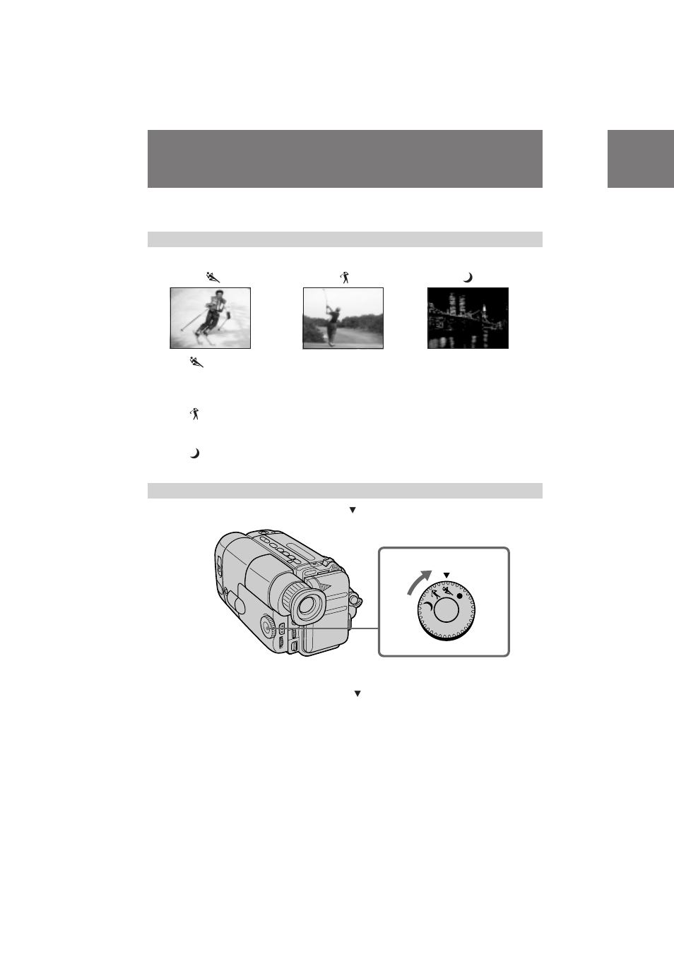 Using the program ae function, Åa å | Sony CCD-TRV211 User Manual | Page 24 / 56