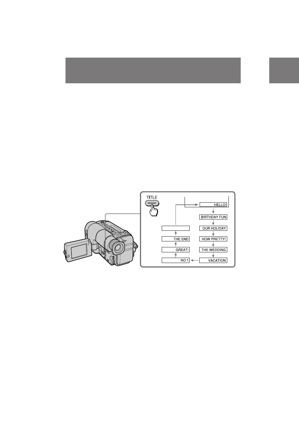 Superimposing a title | Sony CCD-TRV211 User Manual | Page 26 / 56