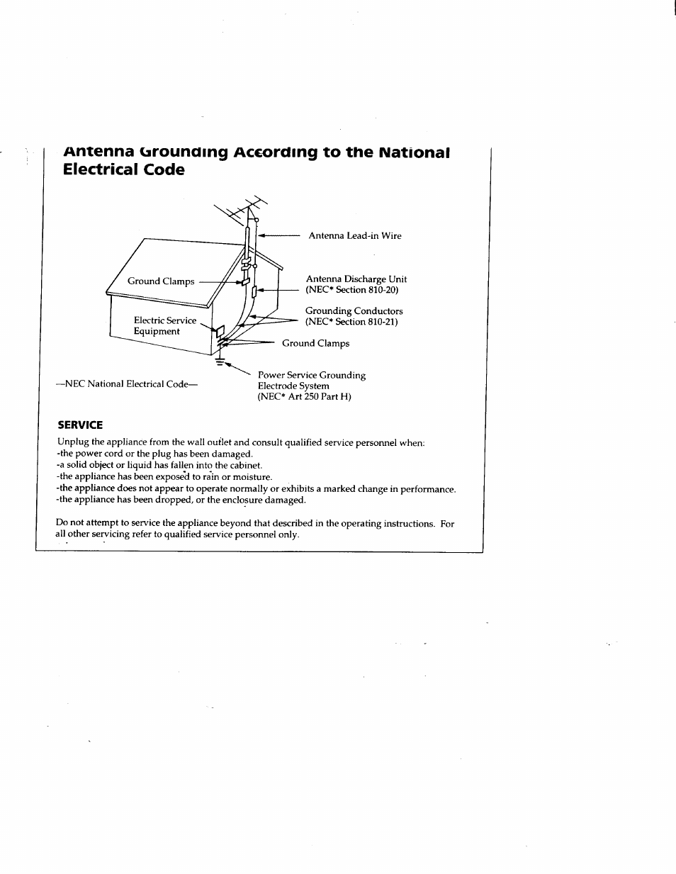 Service | Sony ICF-C723 User Manual | Page 4 / 11