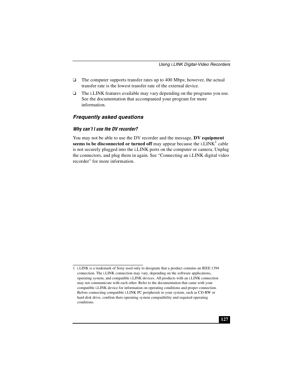 Frequently asked questions | Sony PCG-GRS100 User Manual | Page 127 / 208