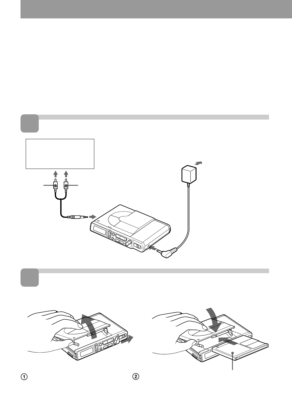 Recording an md right away, Make connections, Insert a recordable md | Sony MZ-R37 User Manual | Page 6 / 40