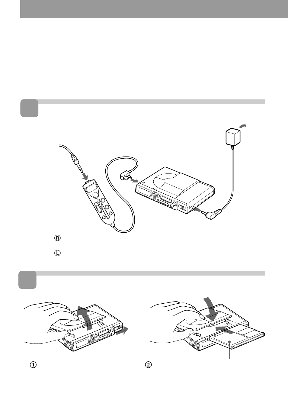 Playing an md right away, Make connections, Insert an md | Sony MZ-R37 User Manual | Page 8 / 40