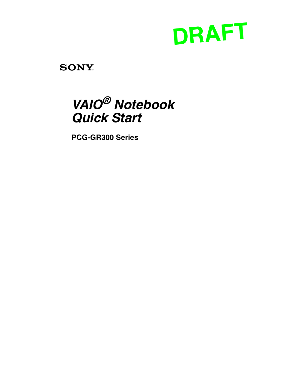 Sony PCG-GR390P User Manual | 68 pages