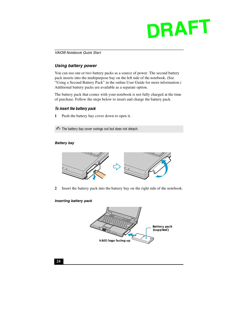 Draft | Sony PCG-GR390P User Manual | Page 24 / 68