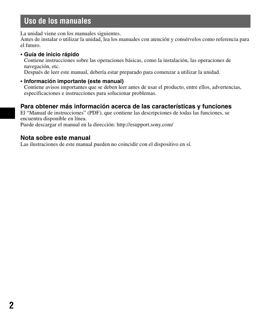 Uso de los manuales | Sony NV-U44 User Manual | Page 28 / 44