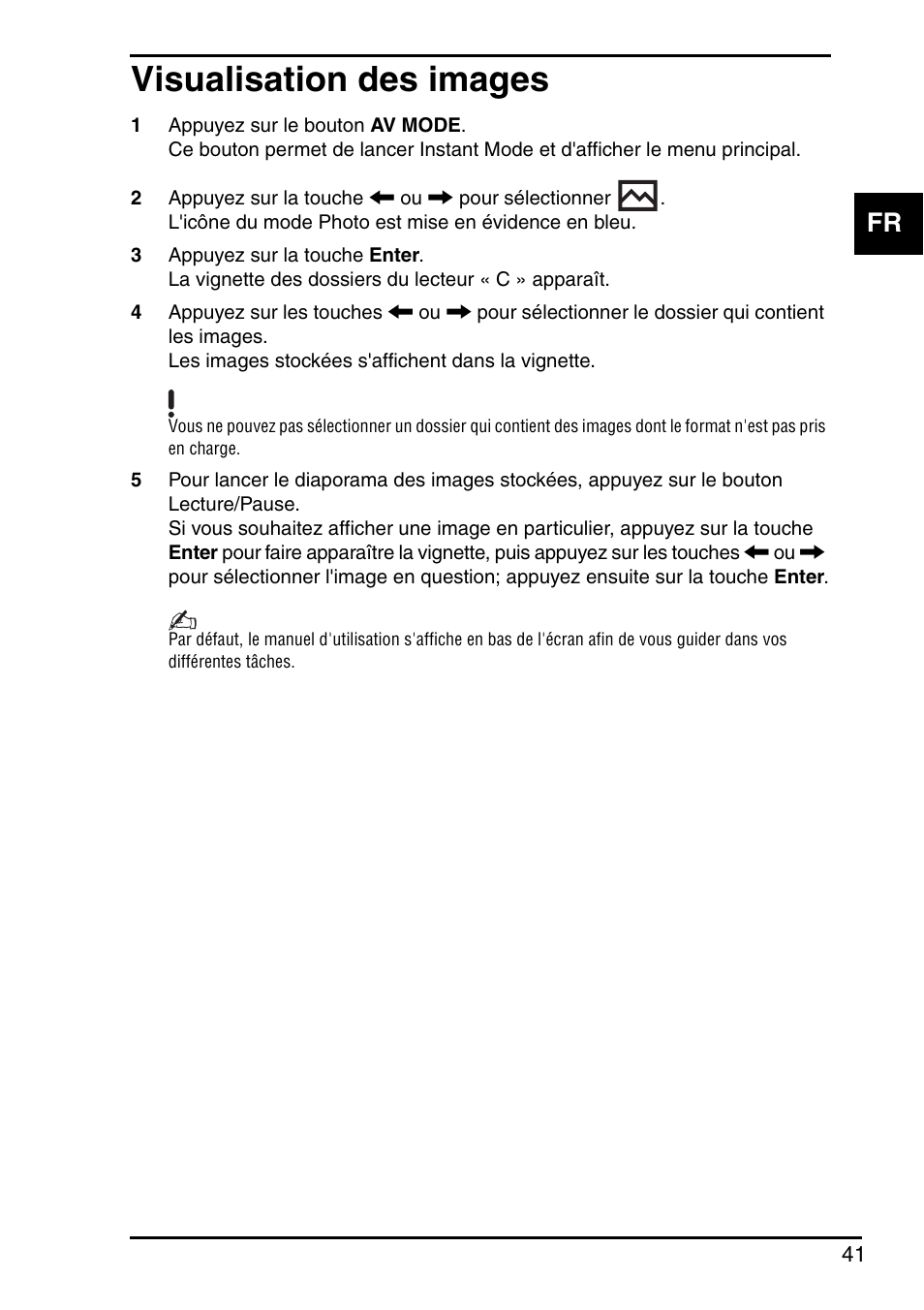 Visualisation des images | Sony VGN-FZ250E User Manual | Page 43 / 68