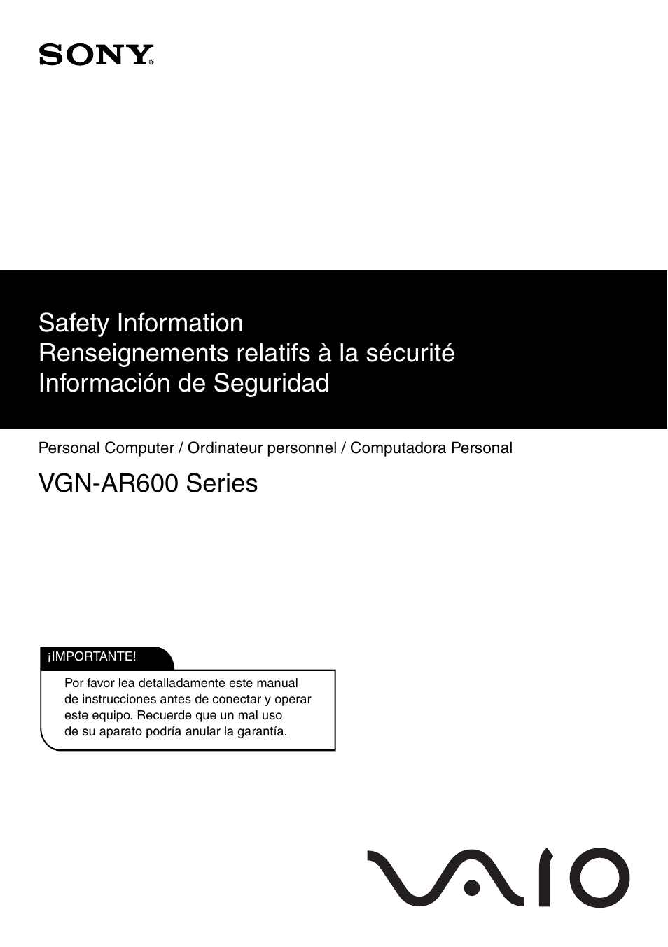 Sony VGN-AR670N User Manual | 24 pages