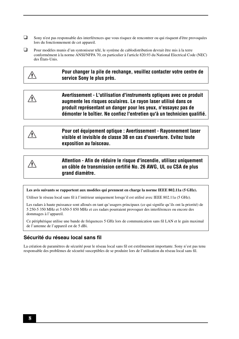 Sony VGN-AR670N User Manual | Page 8 / 24