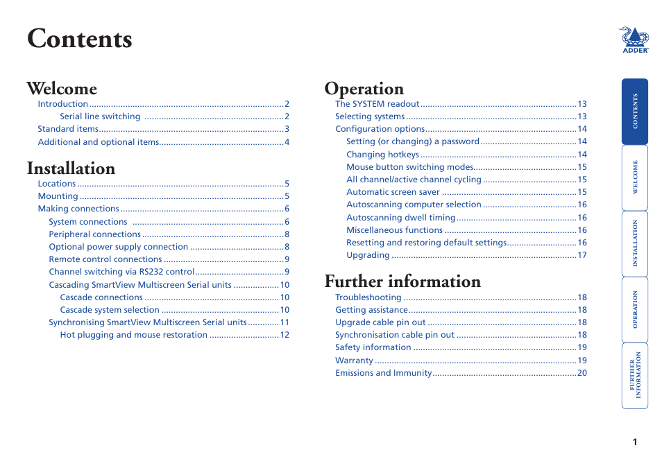 Adder Technology SmartView User Manual | Page 2 / 22