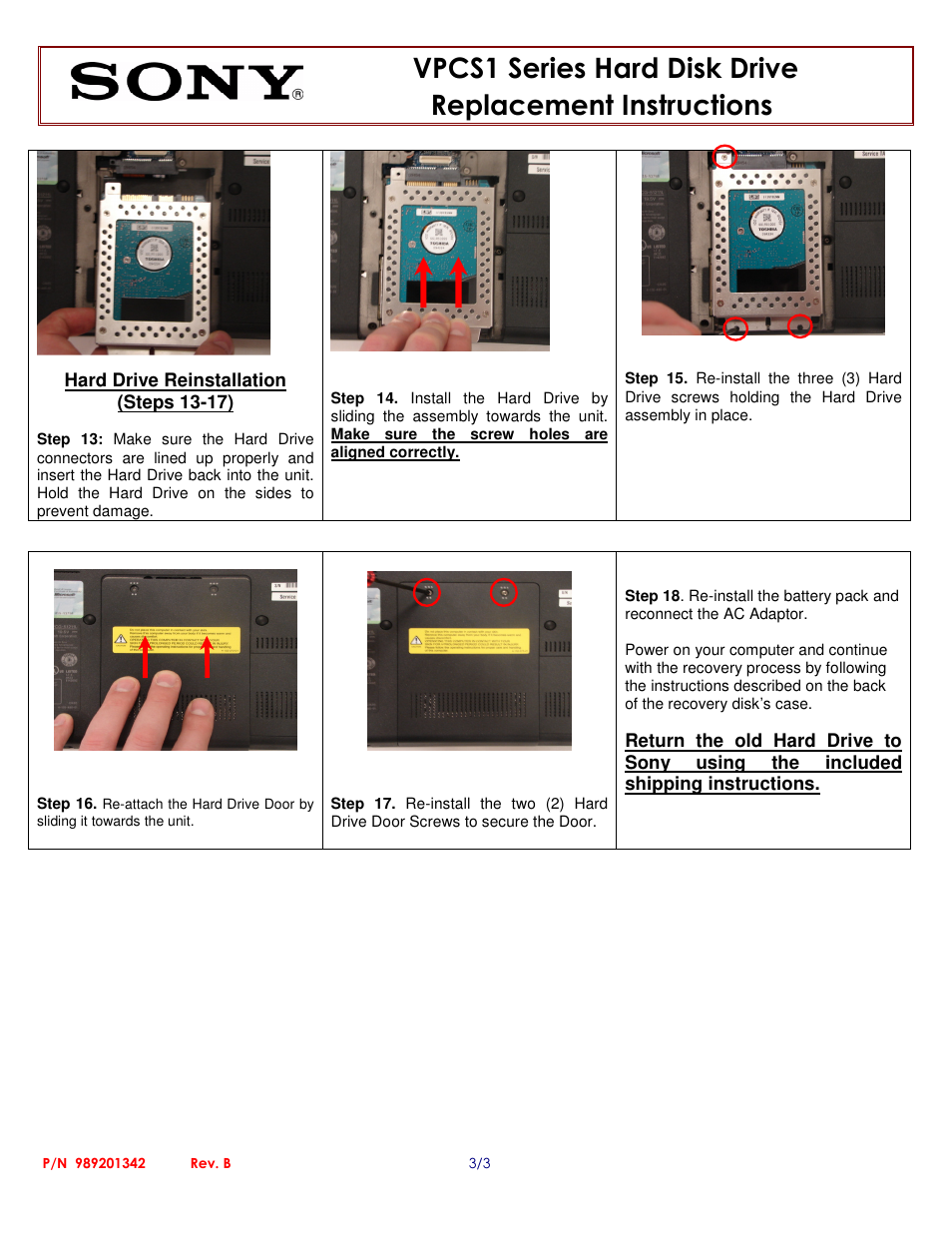 Sony VPCS13AGX User Manual | Page 3 / 3