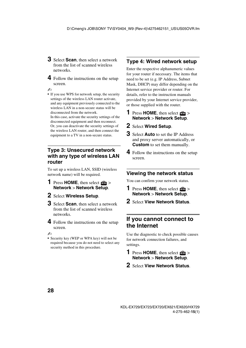 If you cannot connect to the internet | Sony KDL-46EX621 User Manual | Page 28 / 36