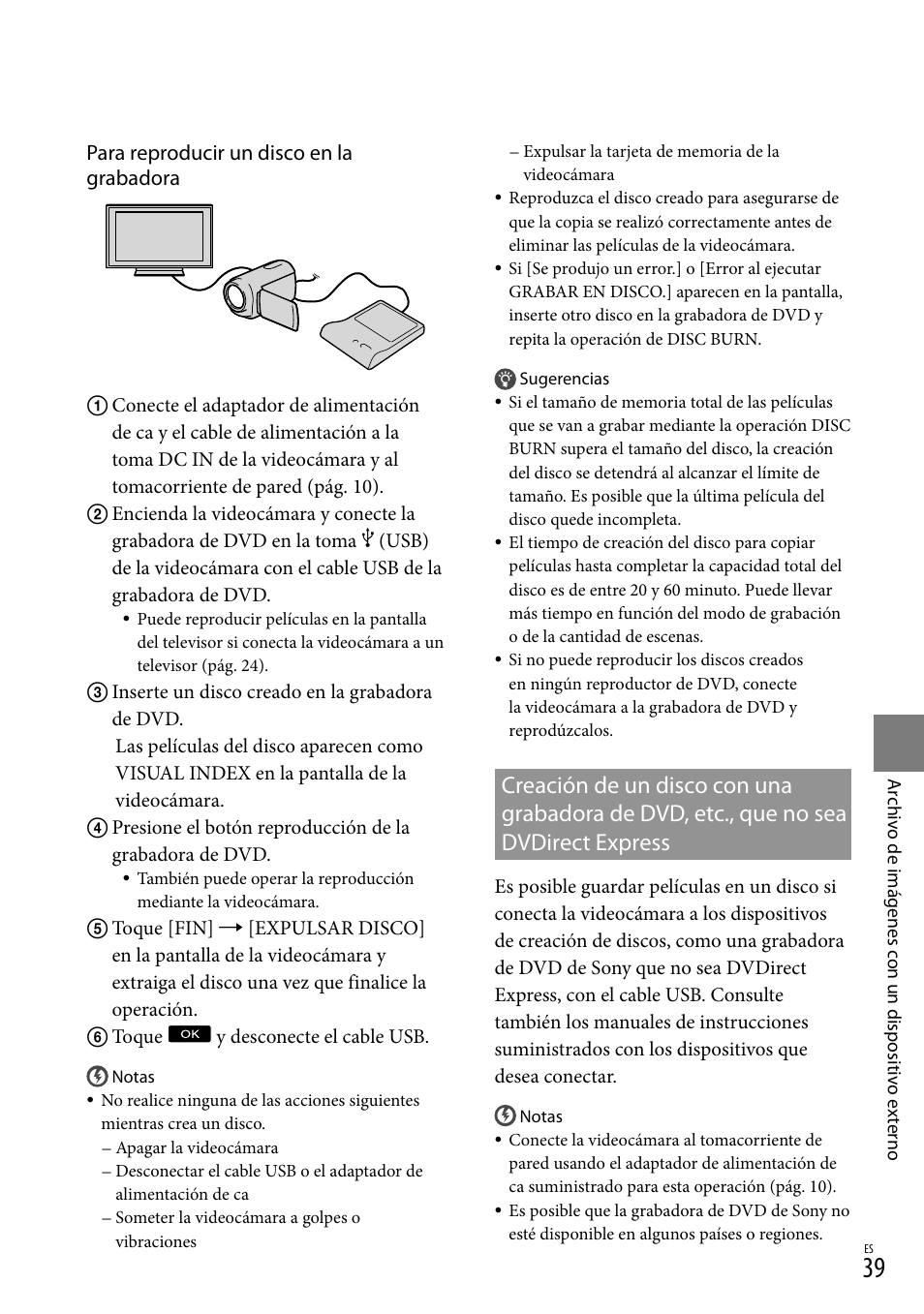 Para reproducir un disco en la grabadora | Sony DCR-SX83 User Manual | Page 101 / 124