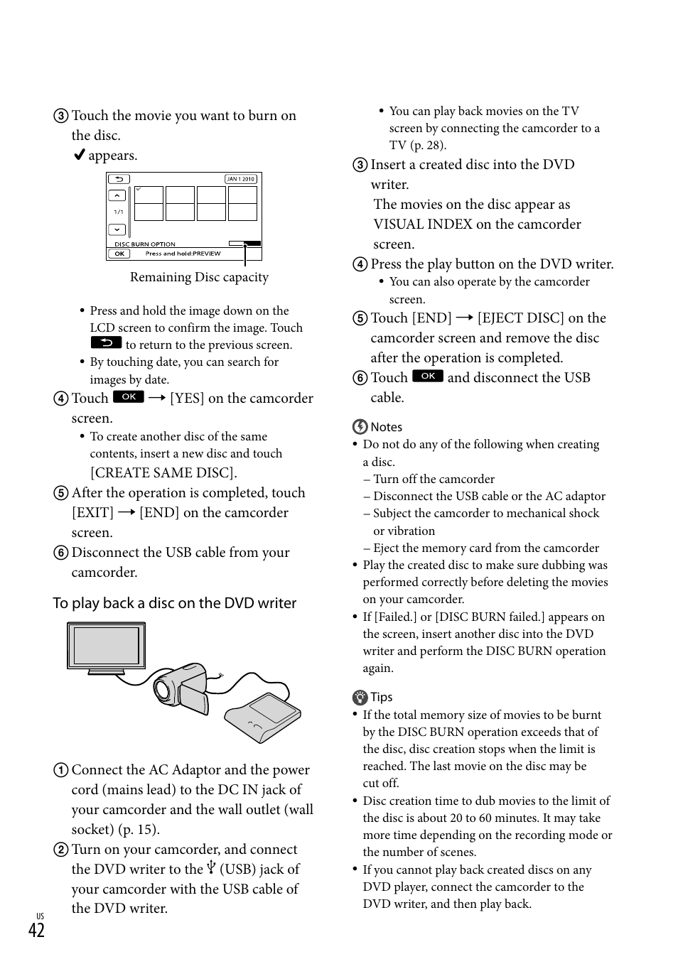 Sony DCR-SX83 User Manual | Page 42 / 124