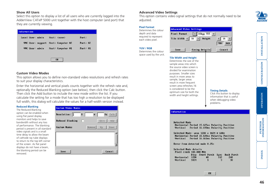 Adder Technology 5000 User Manual | Page 47 / 94