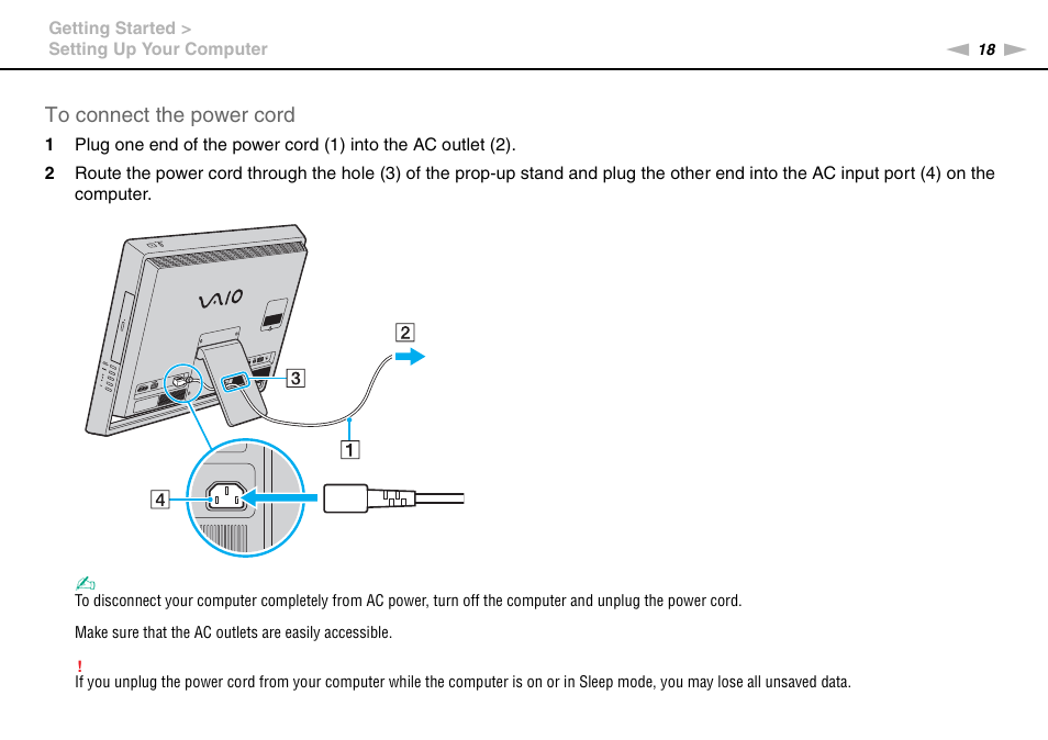 Sony VPCL112GX User Manual | Page 18 / 164