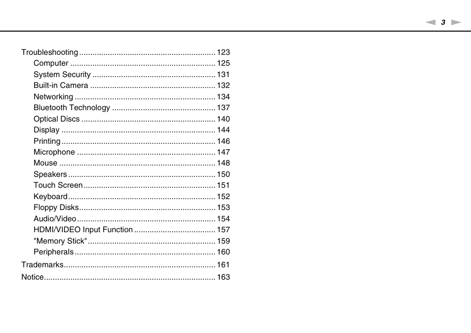 Sony VPCL112GX User Manual | Page 3 / 164